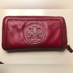 Tory Burch ladies red leather wallet